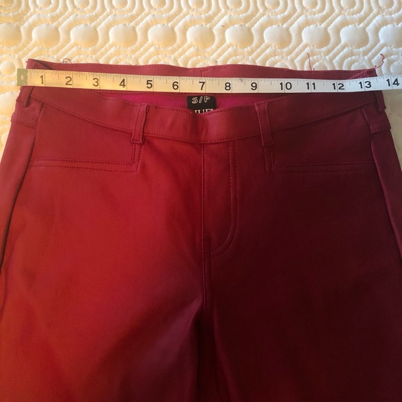 Hue fake leather red pants size small - Picture 3 of 5